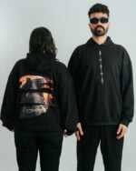 HOODIE NOSTALGIA RETRO STYLES BLACK