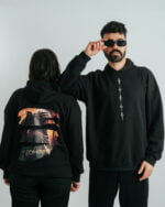 HOODIE NOSTALGIA RETRO STYLES BLACK