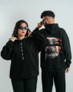 HOODIE NOSTALGIA RETRO STYLES BLACK