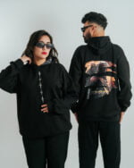 HOODIE NOSTALGIA RETRO STYLES BLACK